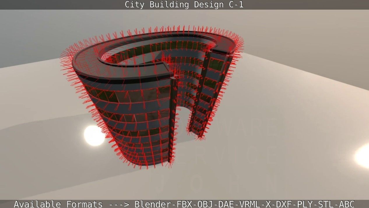 City Building Design C-1 3D model_63