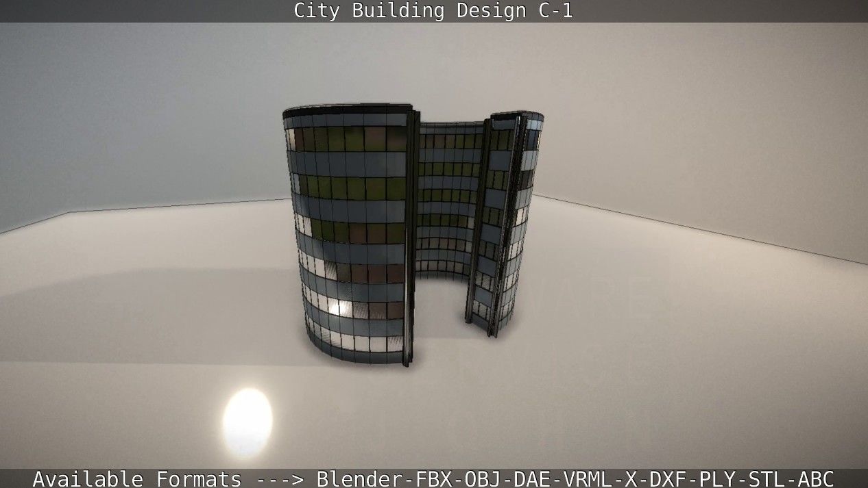 City Building Design C-1 3D model_88