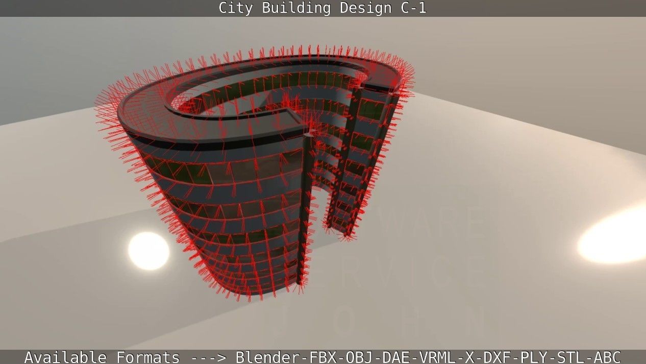 City Building Design C-1 3D model_62