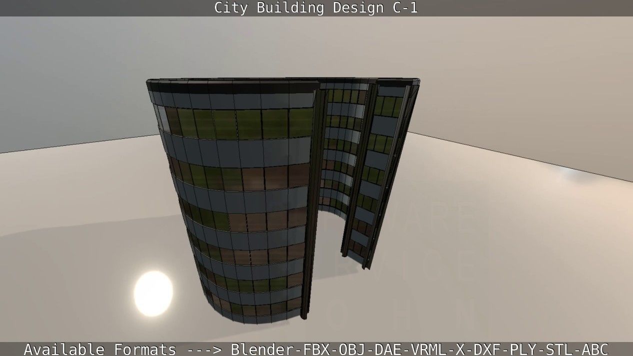 City Building Design C-1 3D model_92