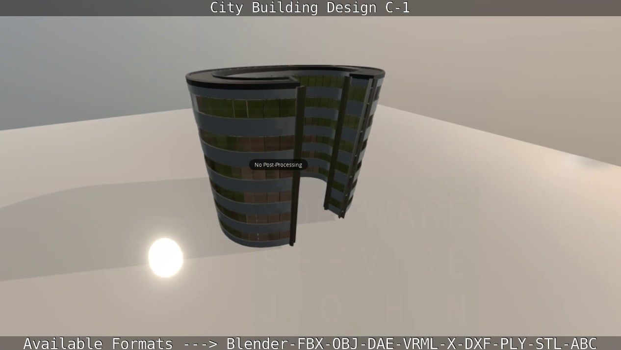 City Building Design C-1 3D model_89