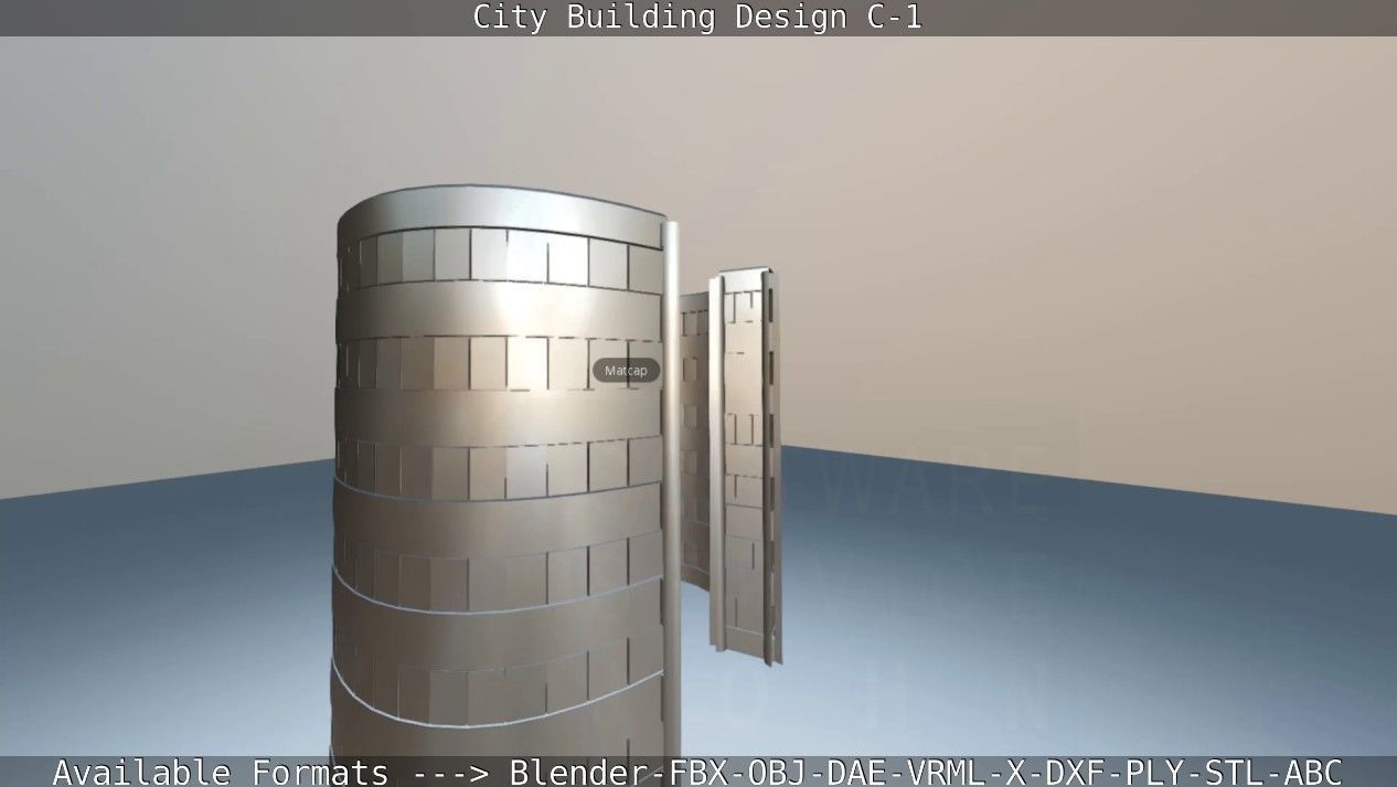 City Building Design C-1 3D model_55