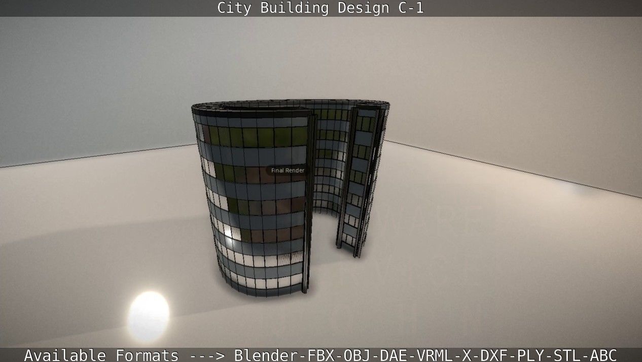 City Building Design C-1 3D model_94