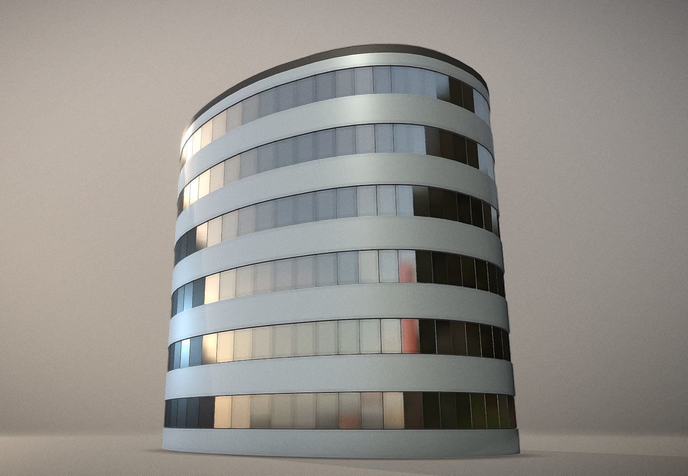 City Building Design C-1 3D model_7
