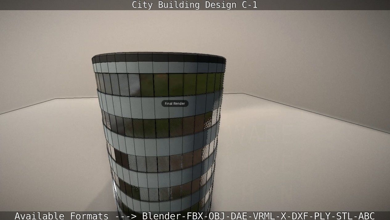 City Building Design C-1 3D model_83