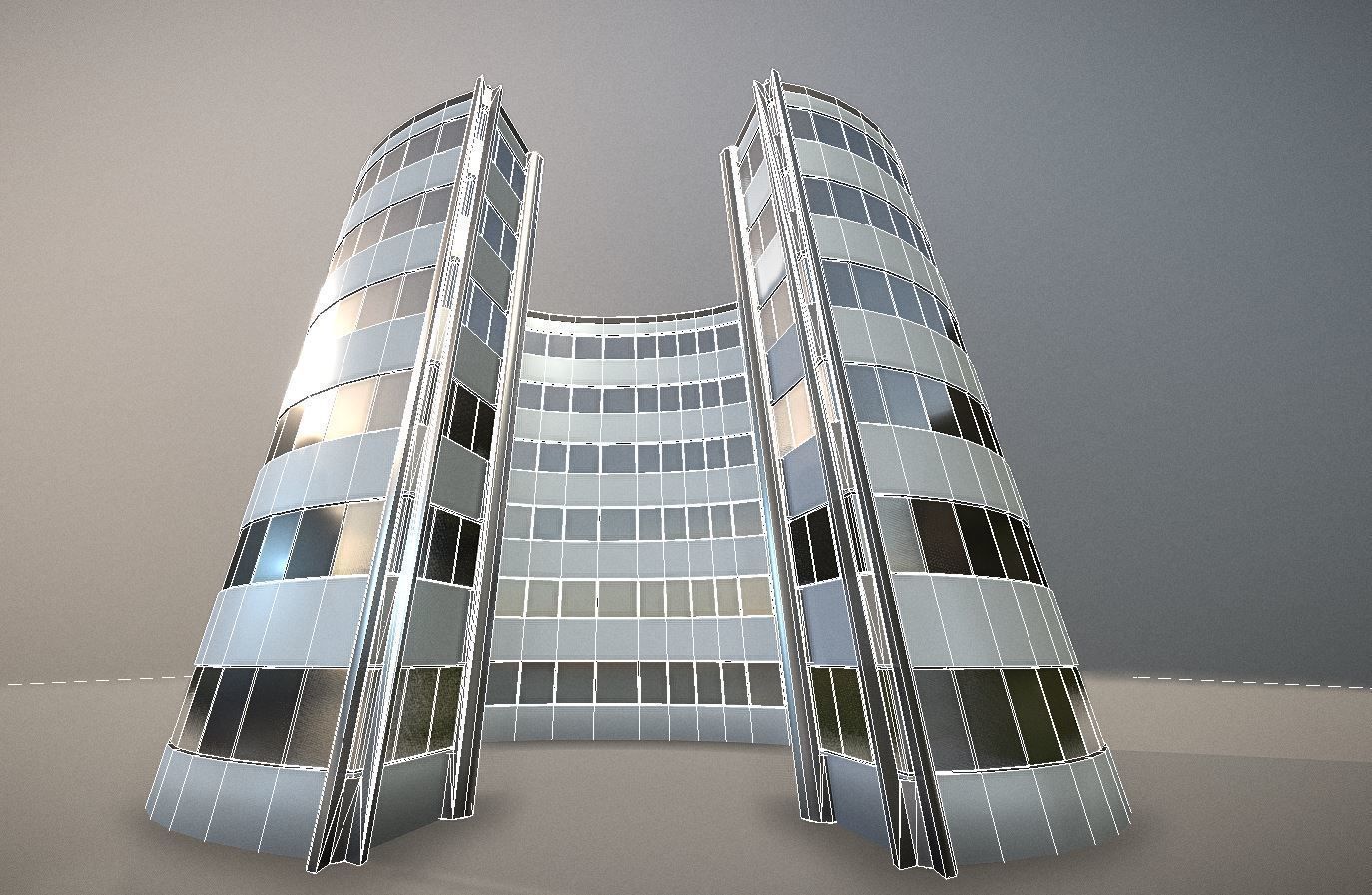 City Building Design C-1 3D model_9