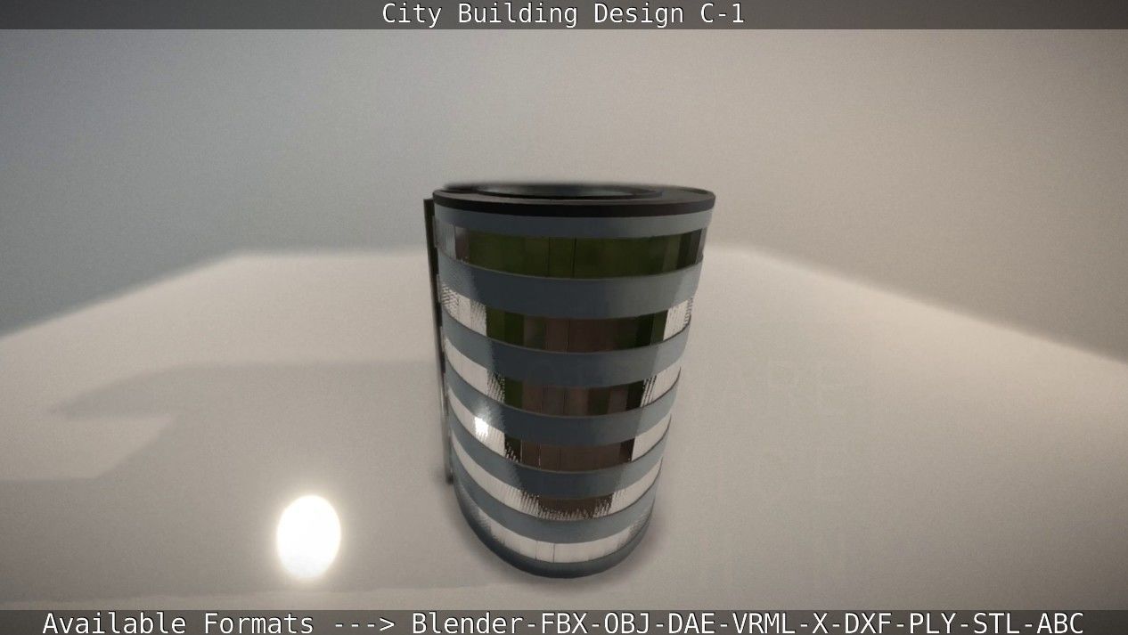 City Building Design C-1 3D model_29