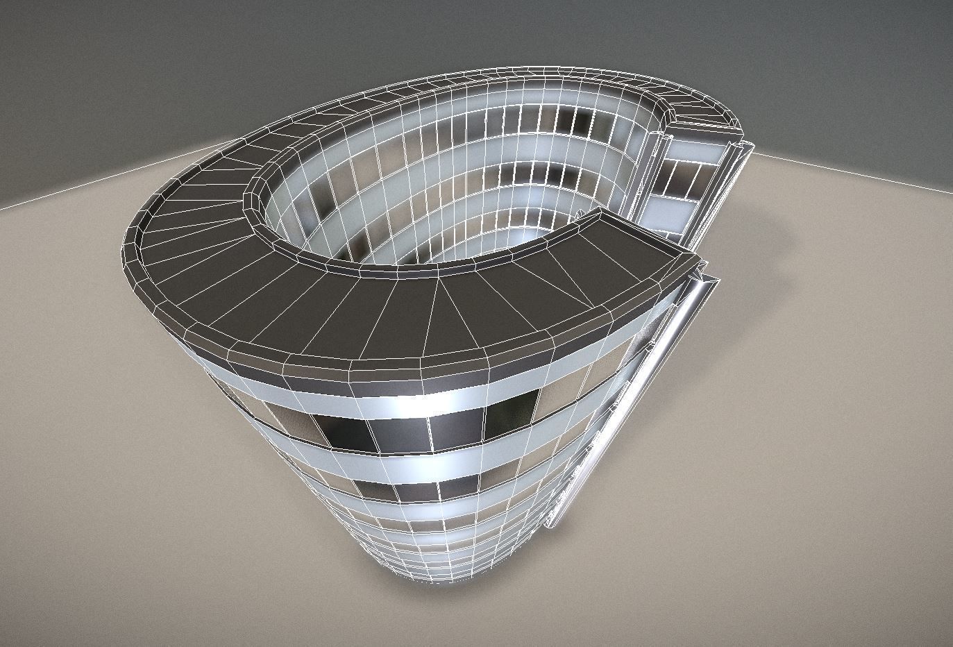 City Building Design C-1 3D model_4