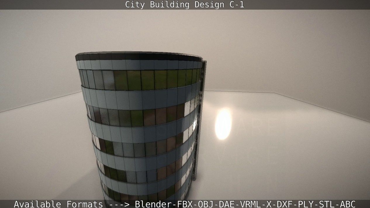 City Building Design C-1 3D model_84
