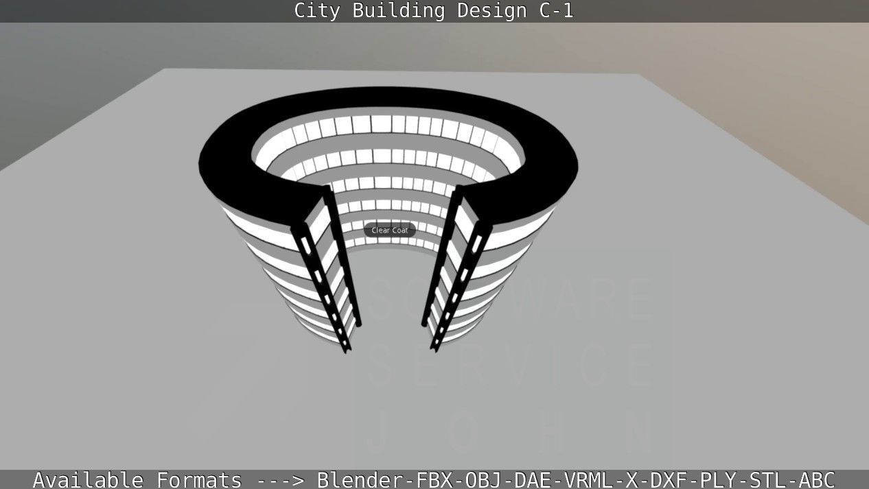City Building Design C-1 3D model_77