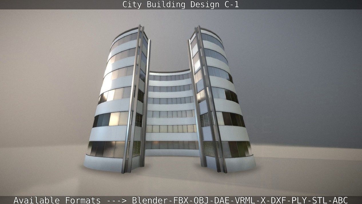 City Building Design C-1 3D model_13
