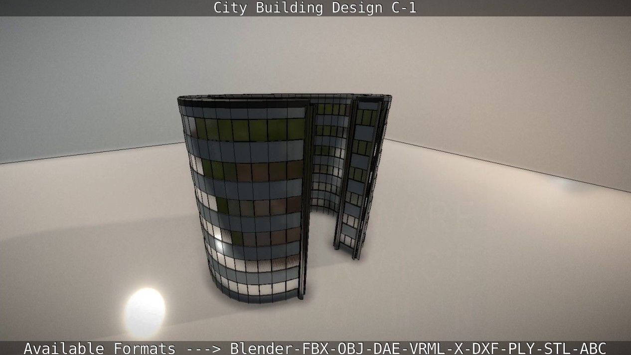 City Building Design C-1 3D model_95