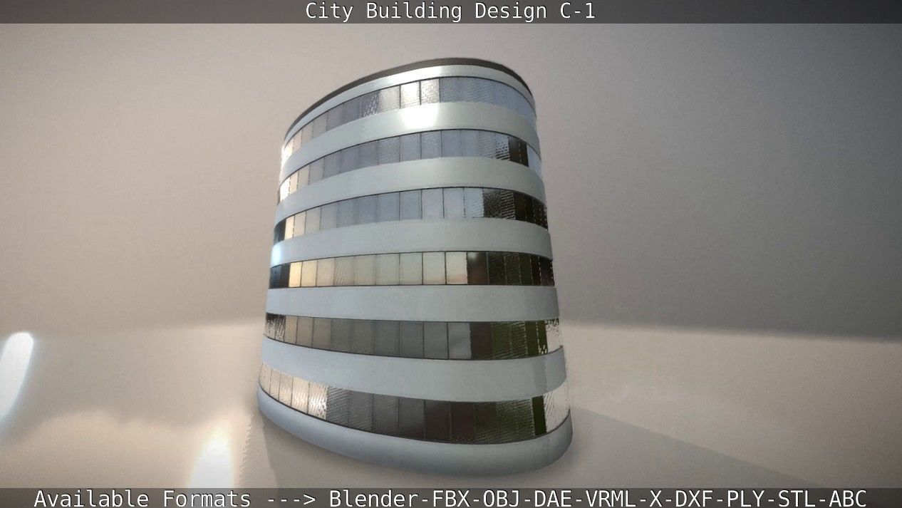 City Building Design C-1 3D model_35
