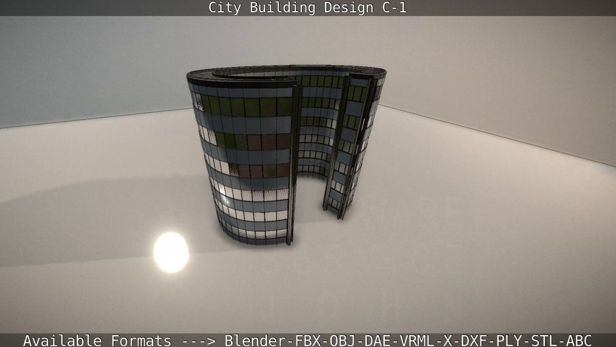City Building Design C-1 3D model_87