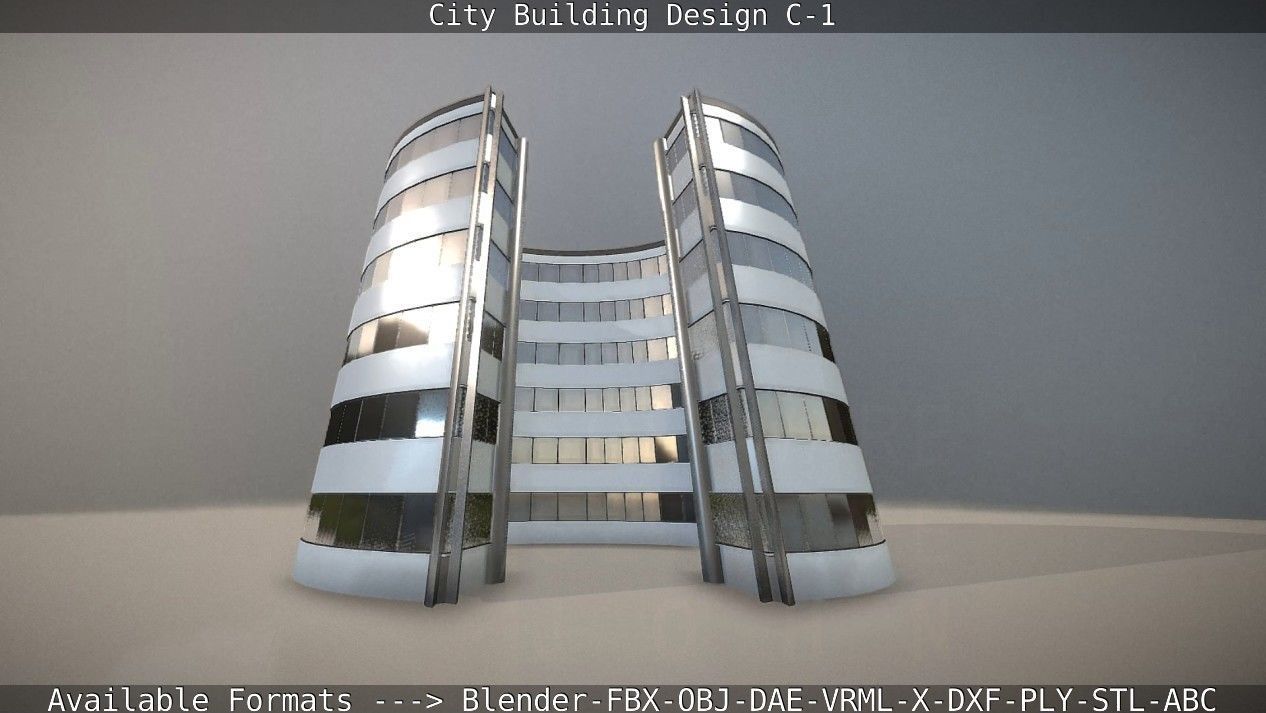 City Building Design C-1 3D model_14
