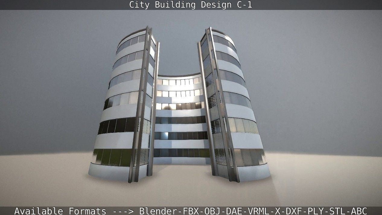 City Building Design C-1 3D model_15