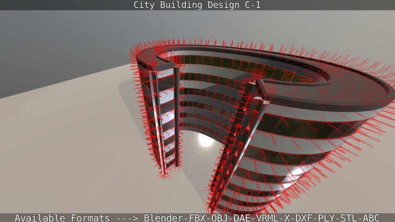 City Building Design C-1 3D model_64