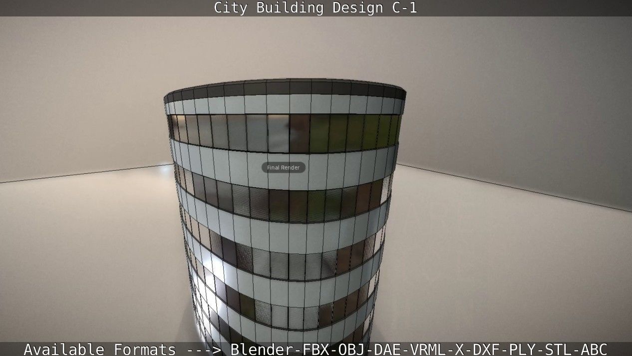 City Building Design C-1 3D model_82