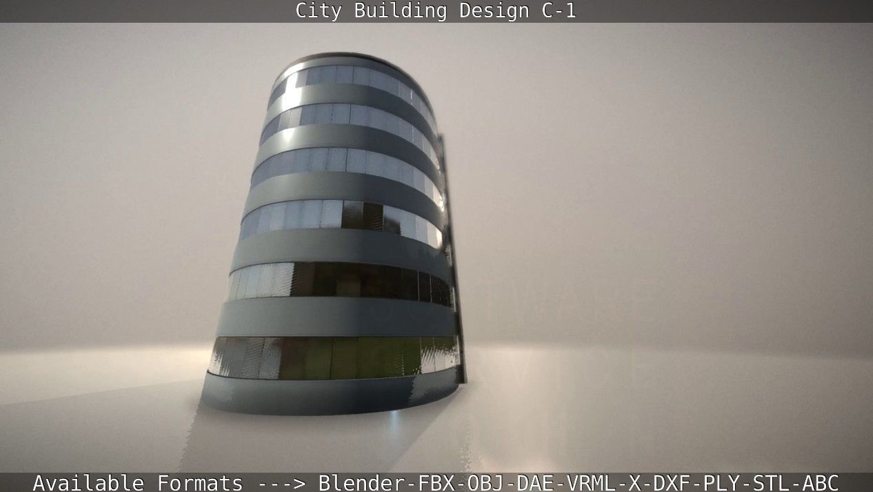 City Building Design C-1 3D model_36