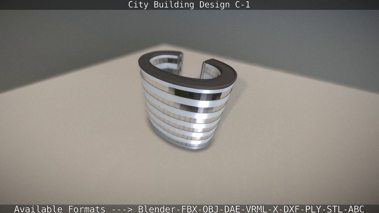 City Building Design C-1 3D model_23