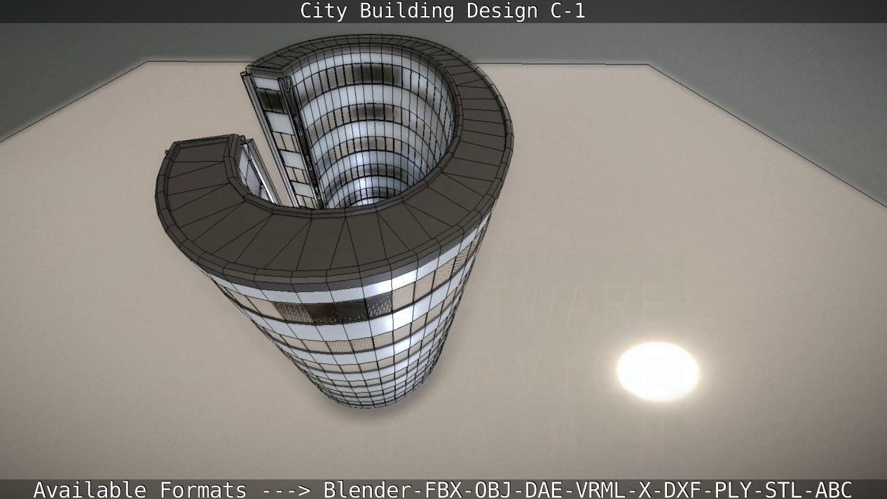 City Building Design C-1 3D model_46