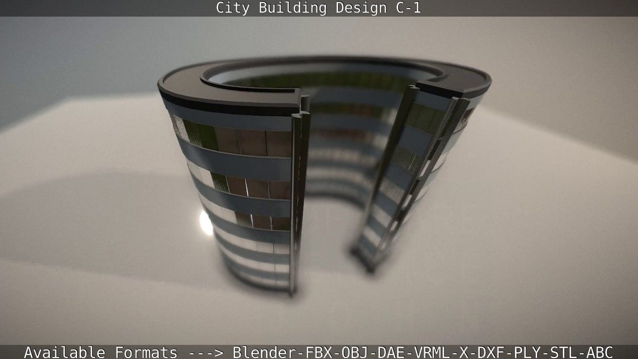 City Building Design C-1 3D model_98