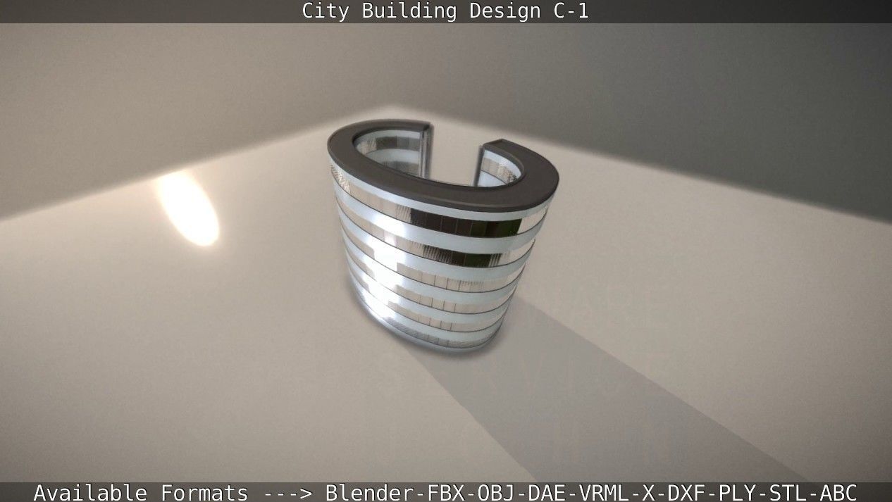 City Building Design C-1 3D model_22