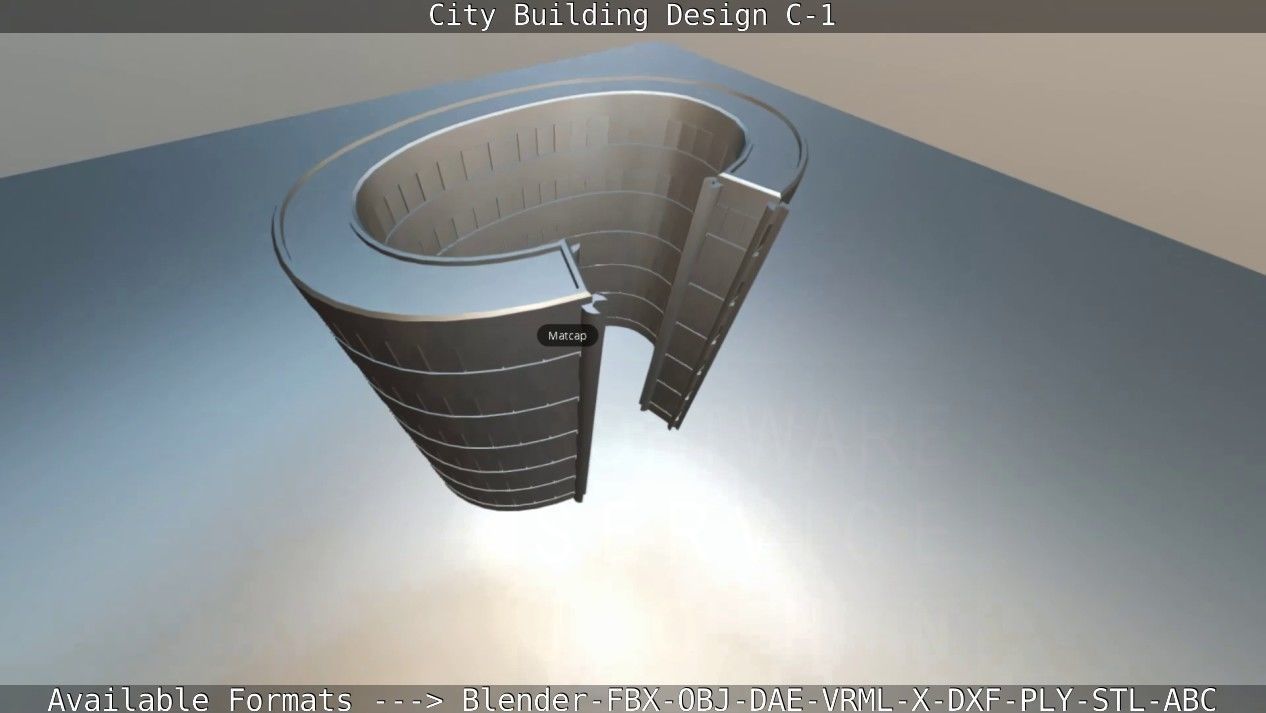City Building Design C-1 3D model_56