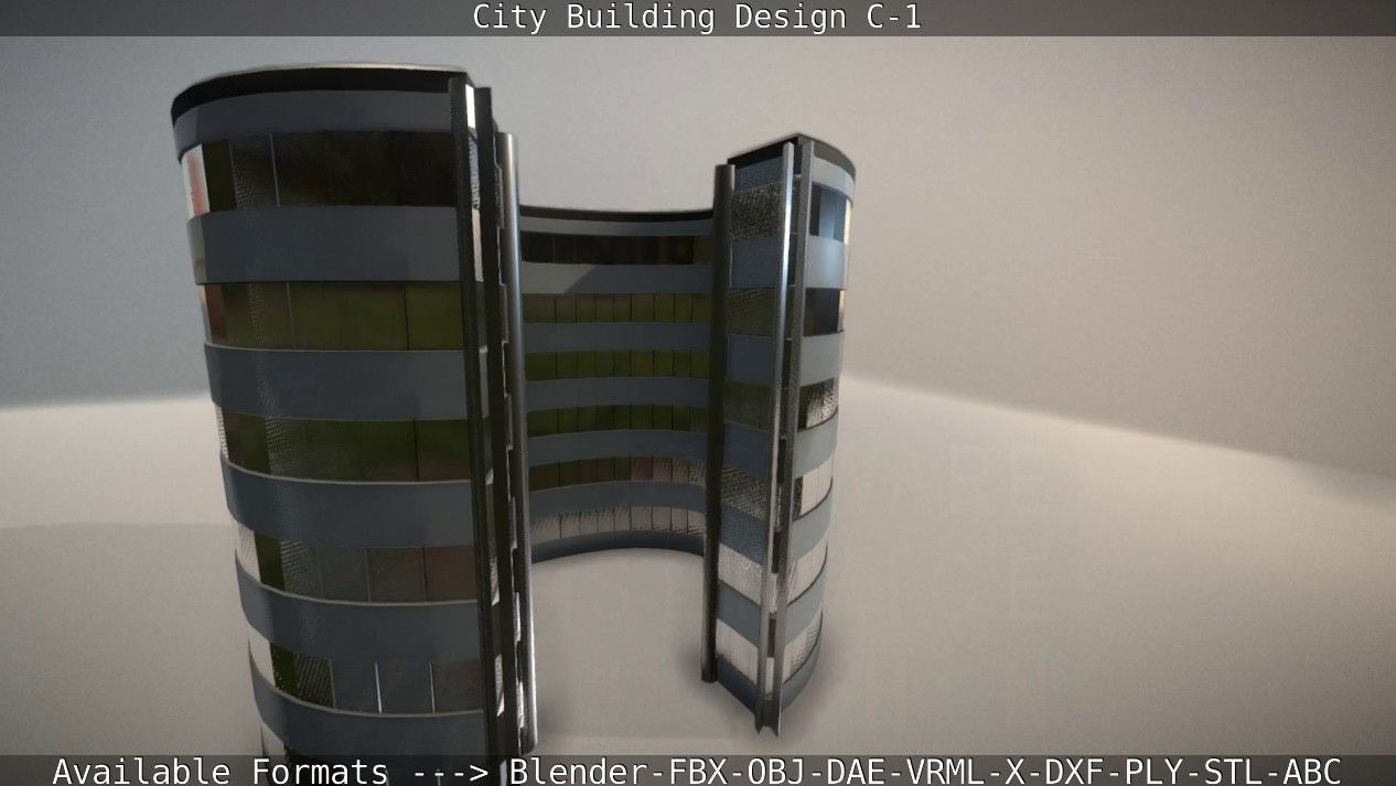 City Building Design C-1 3D model_38