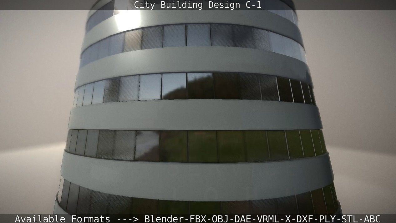 City Building Design C-1 3D model_33