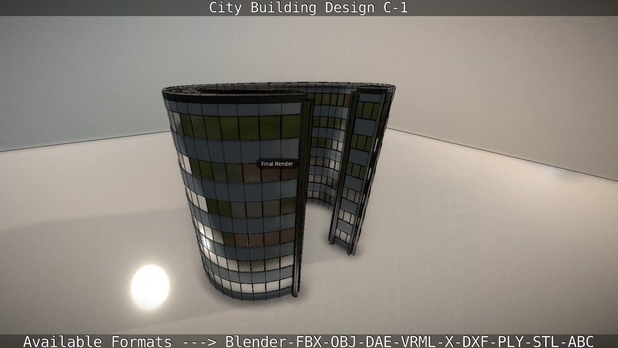 City Building Design C-1 3D model_93