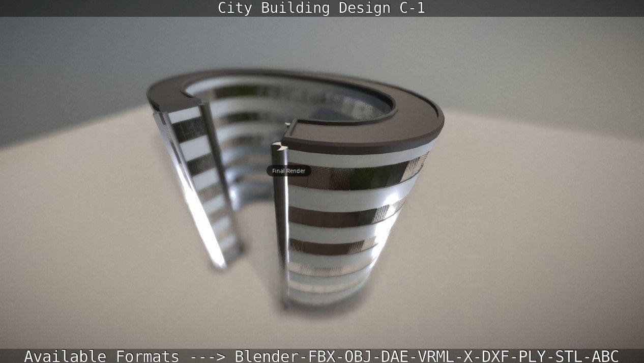 City Building Design C-1 3D model_67