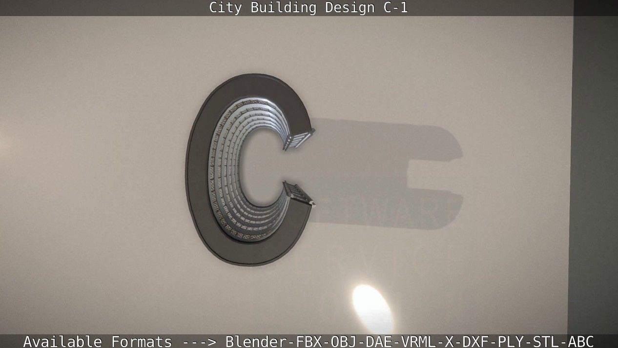 City Building Design C-1 3D model_26