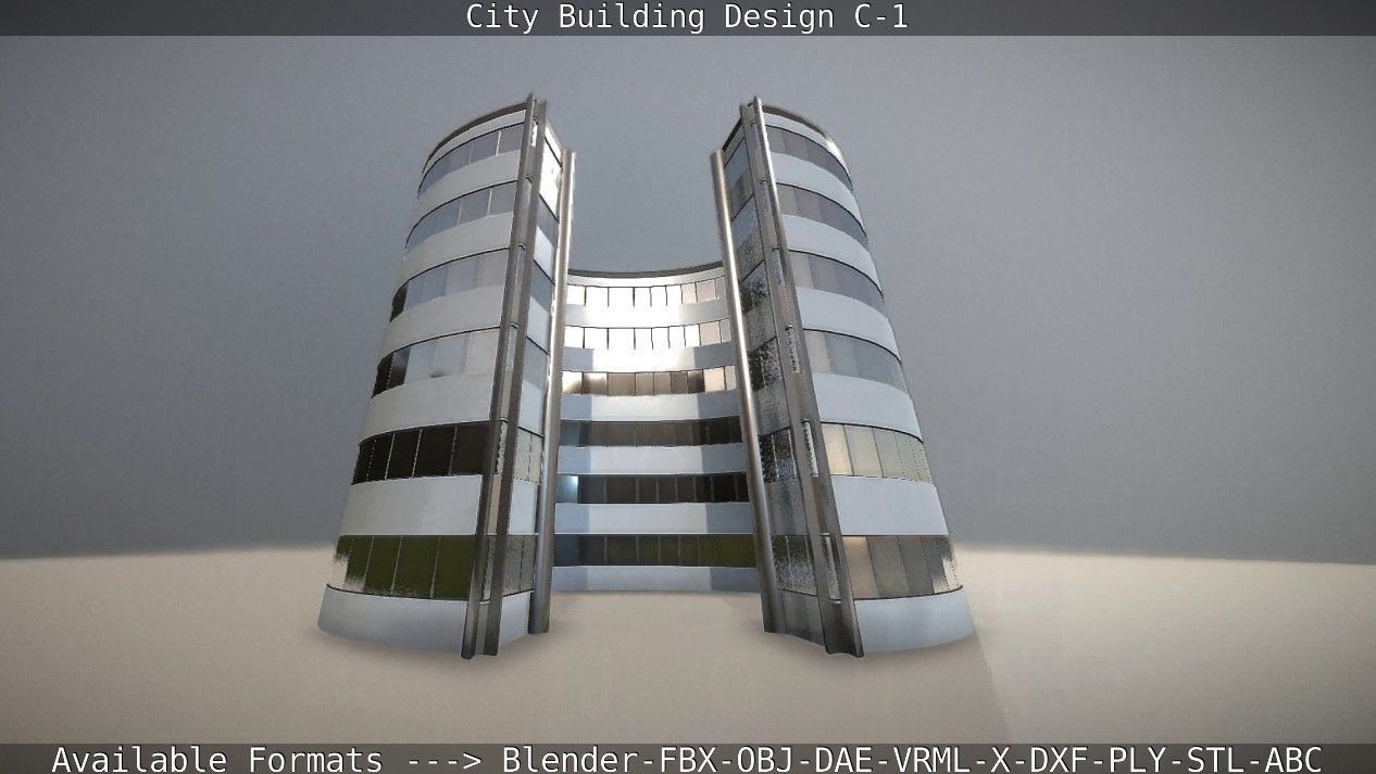 City Building Design C-1 3D model_19