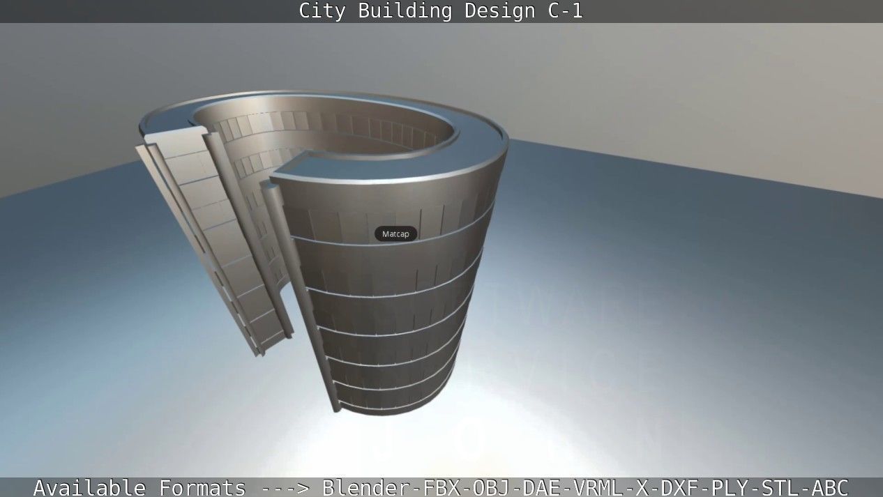 City Building Design C-1 3D model_66