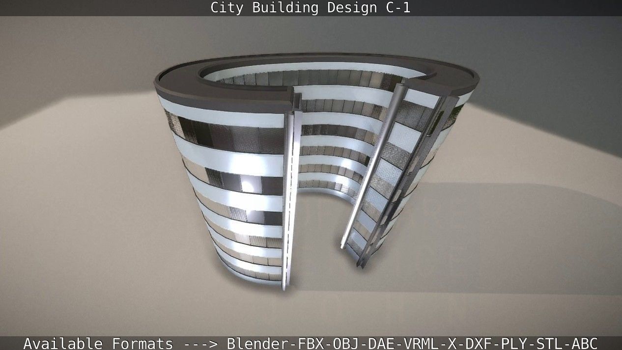 City Building Design C-1 3D model_101