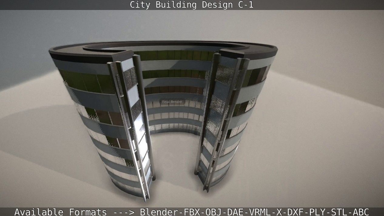 City Building Design C-1 3D model_68