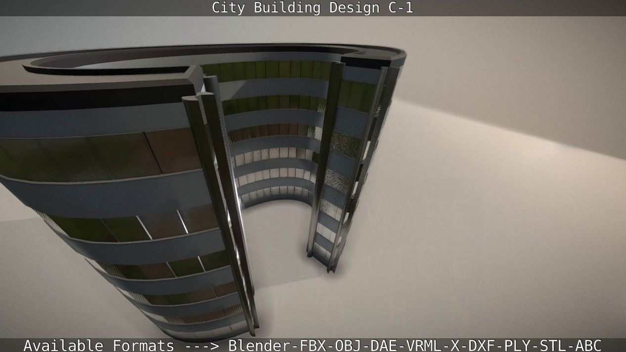 City Building Design C-1 3D model_39