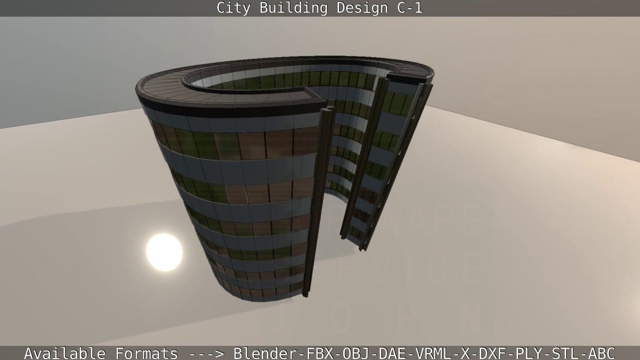 City Building Design C-1 3D model_91
