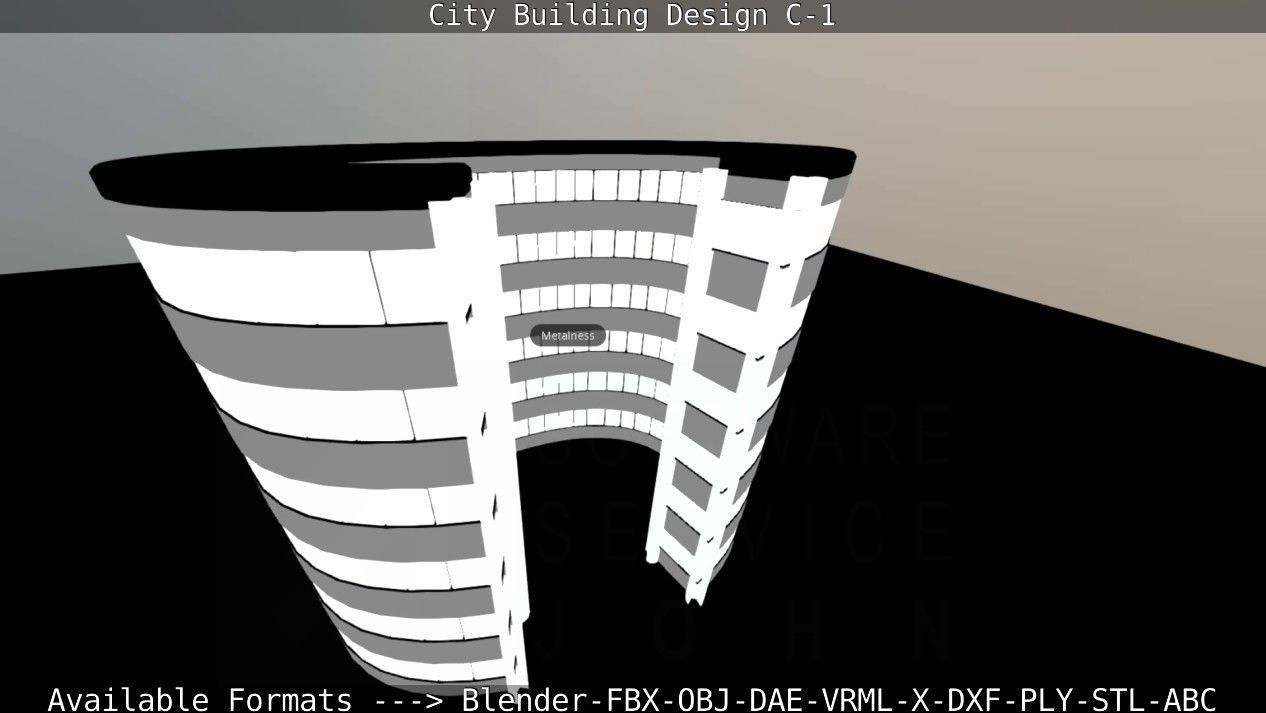 City Building Design C-1 3D model_70