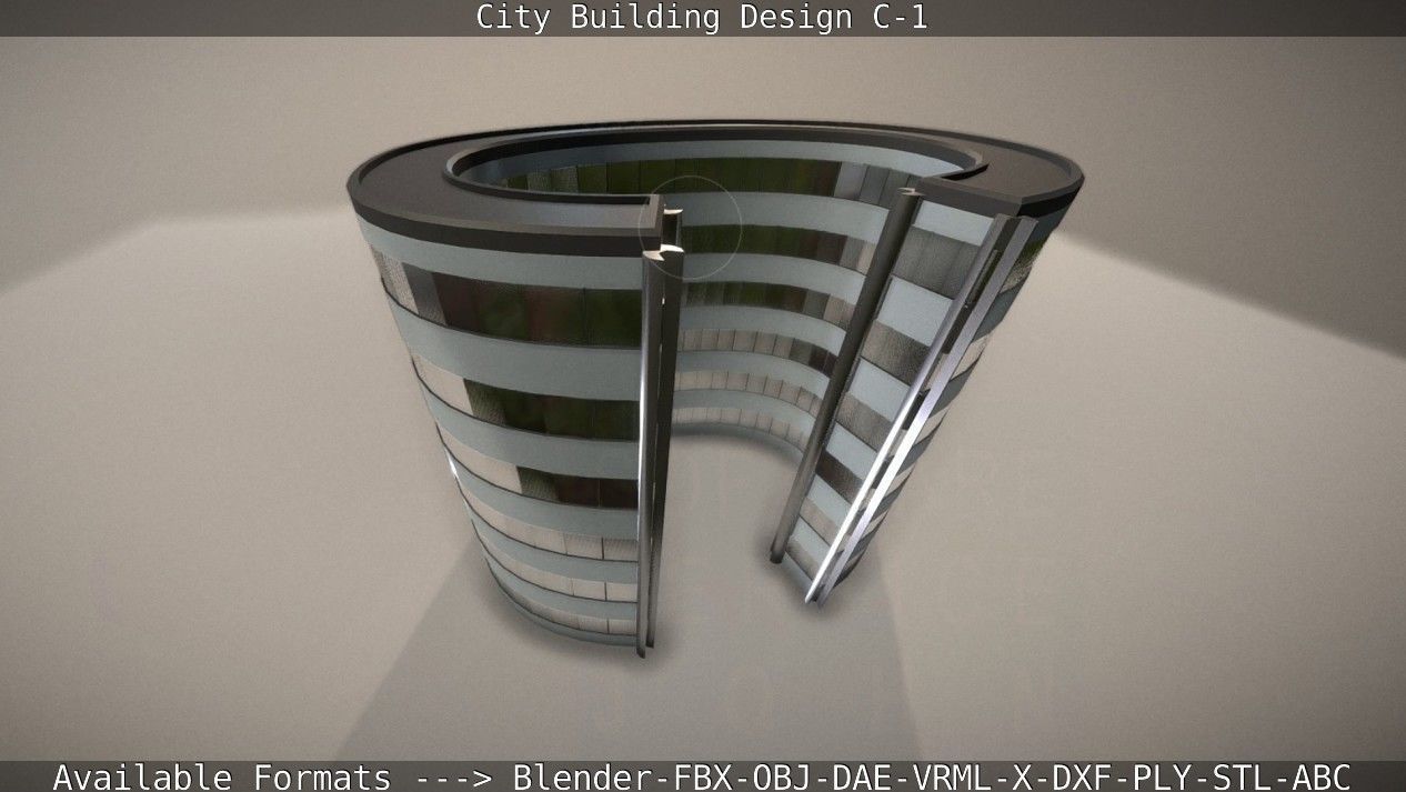 City Building Design C-1 3D model_100