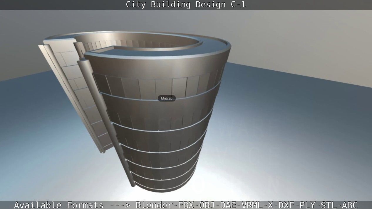 City Building Design C-1 3D model_65