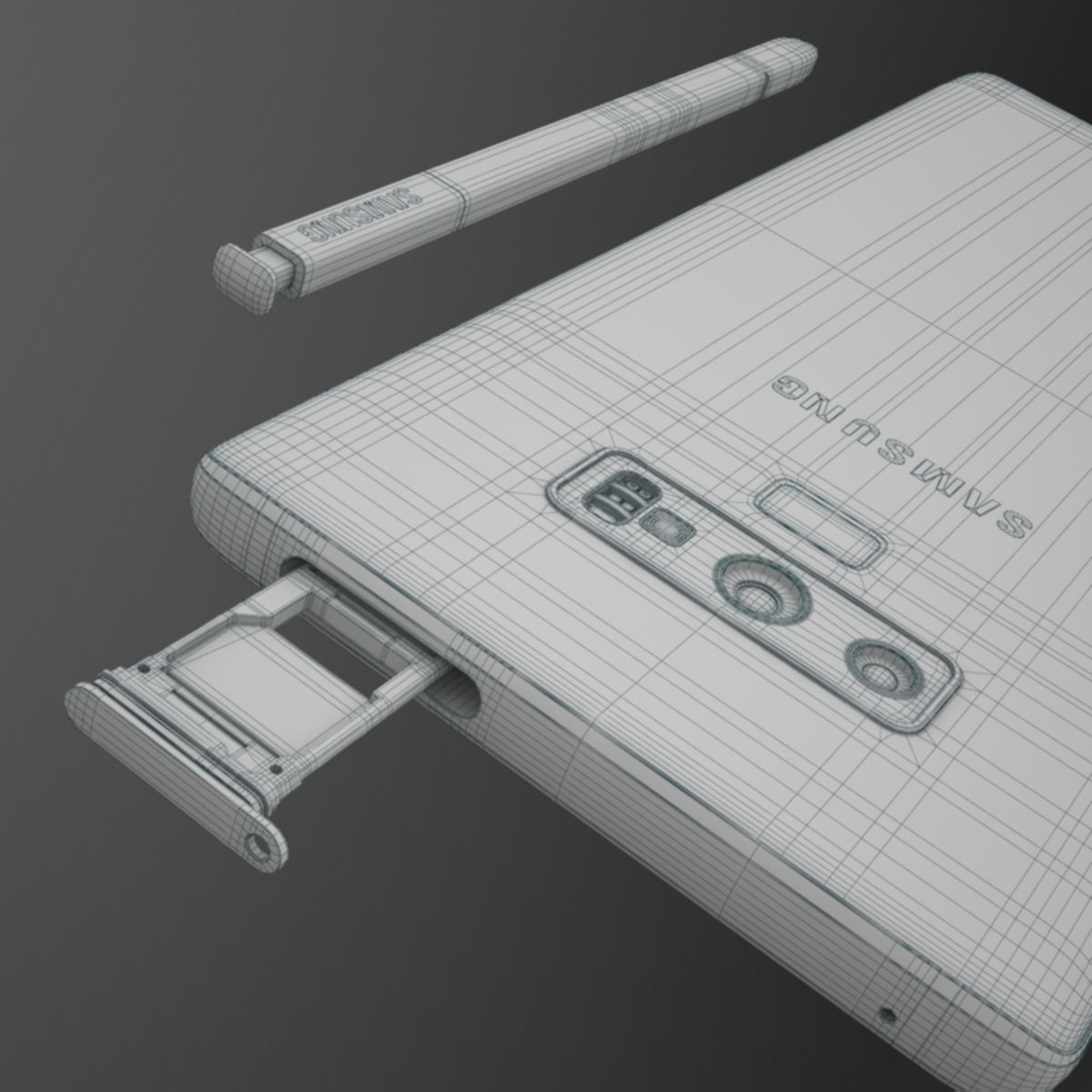 Samsung Galaxy Note 9 Ocean Blue 3D model_12