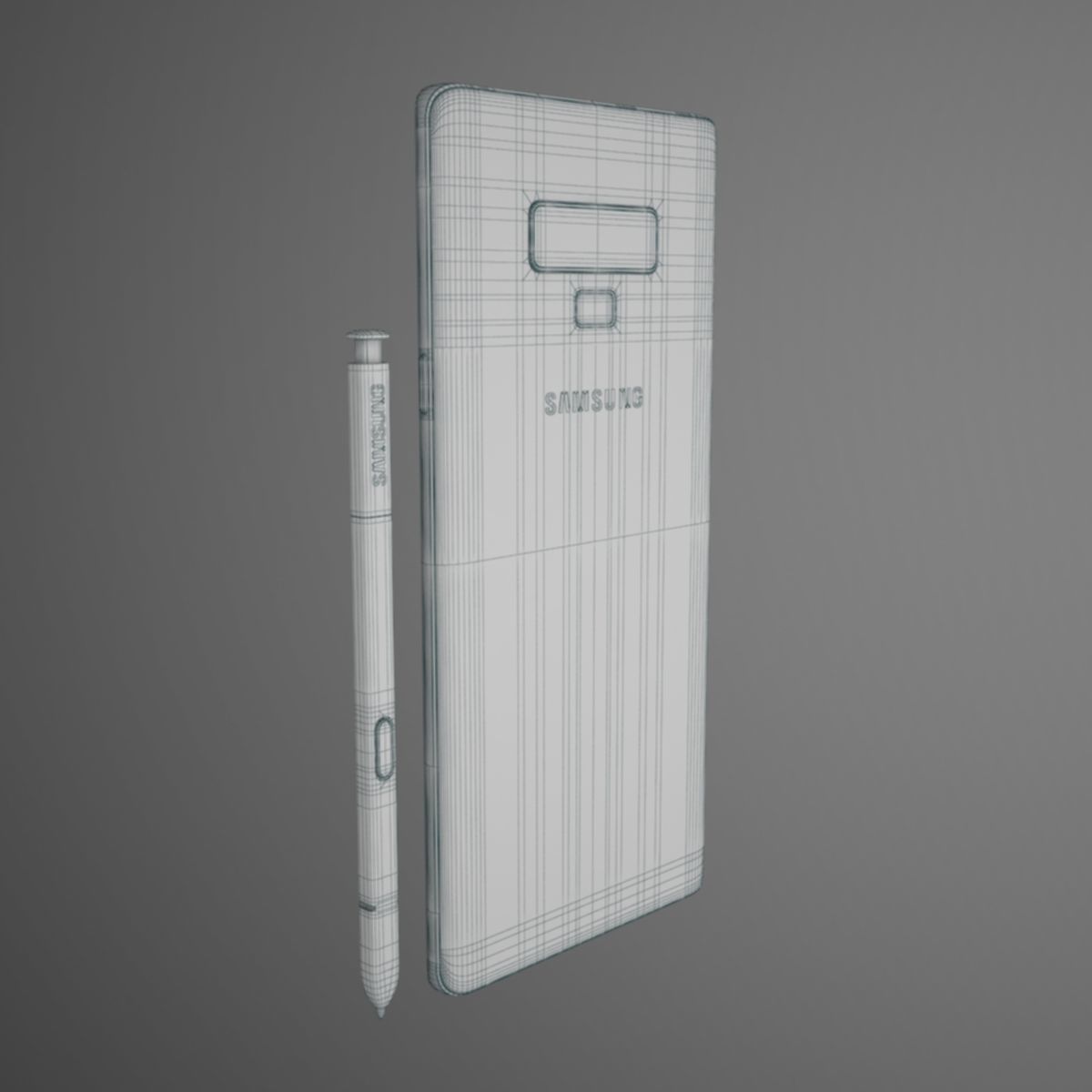 Samsung Galaxy Note 9 Ocean Blue 3D model_8
