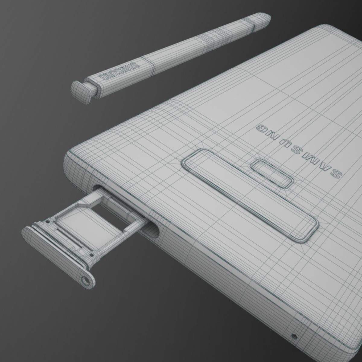 Samsung Galaxy Note 9 Ocean Blue 3D model_13