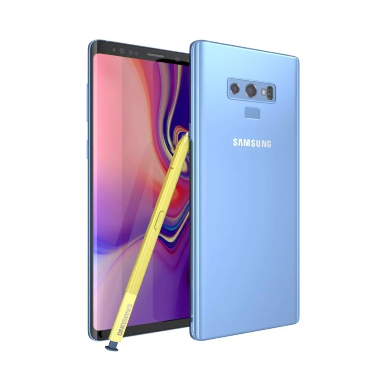Samsung Galaxy Note 9 Ocean Blue 3D model_0