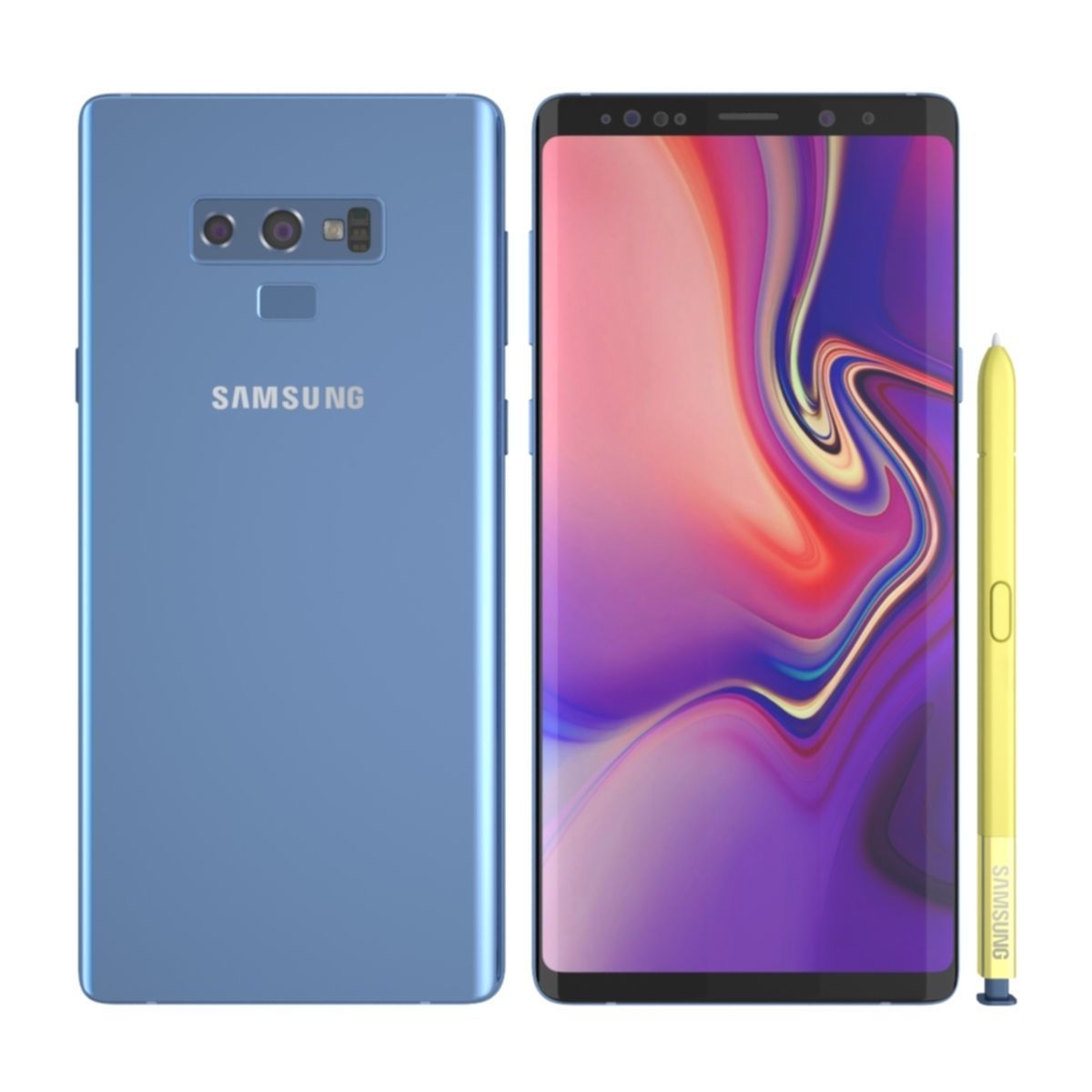 Samsung Galaxy Note 9 Ocean Blue 3D model_5