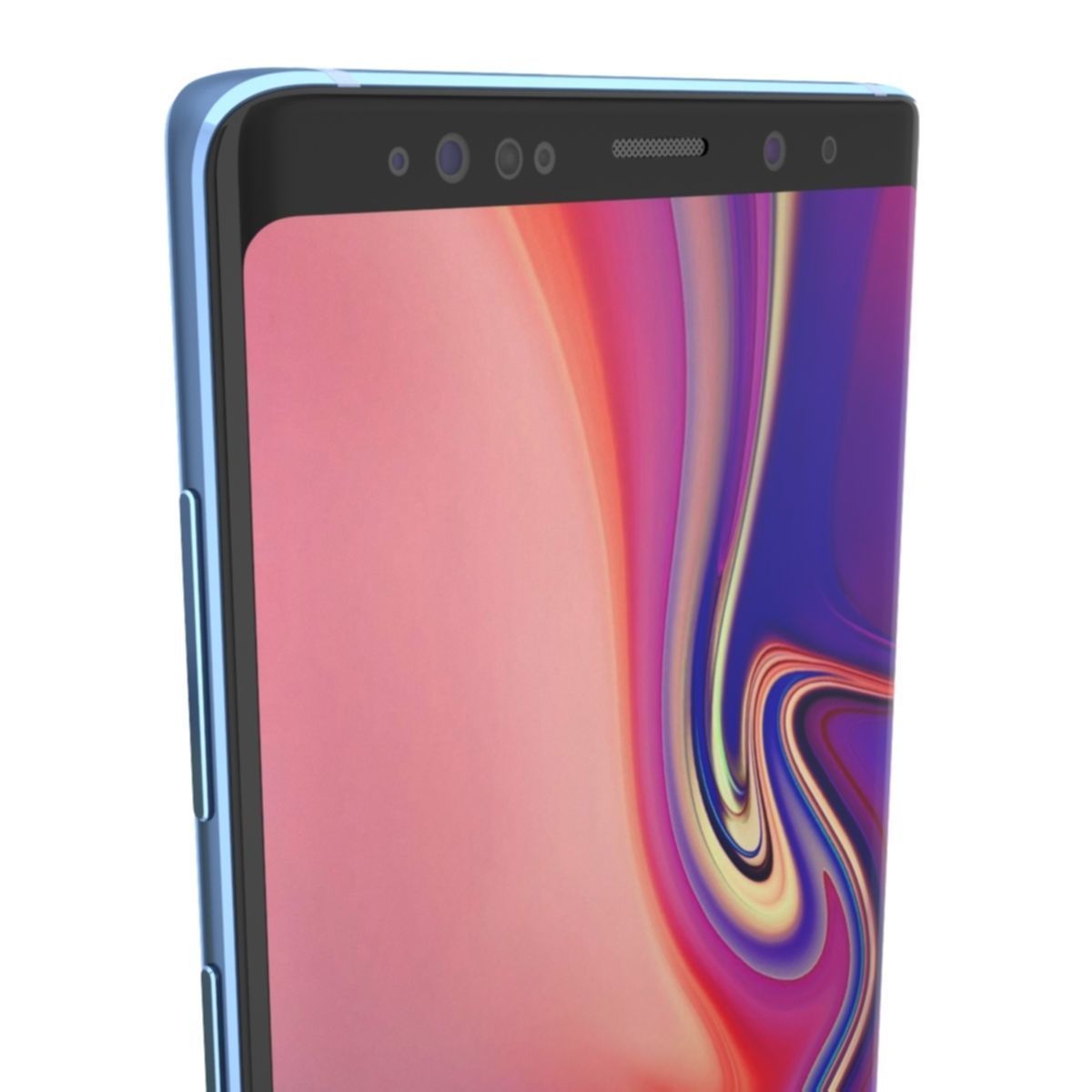 Samsung Galaxy Note 9 Ocean Blue 3D model_4