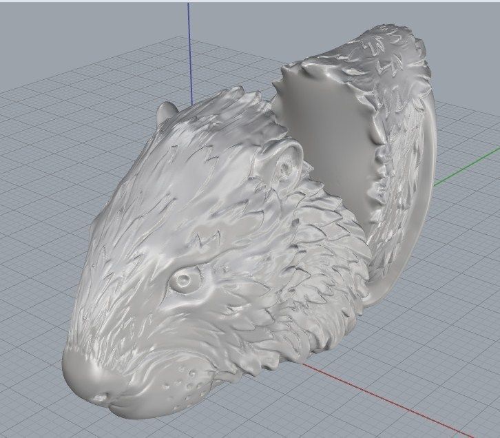  Beaver with knife garda 3D print model_6