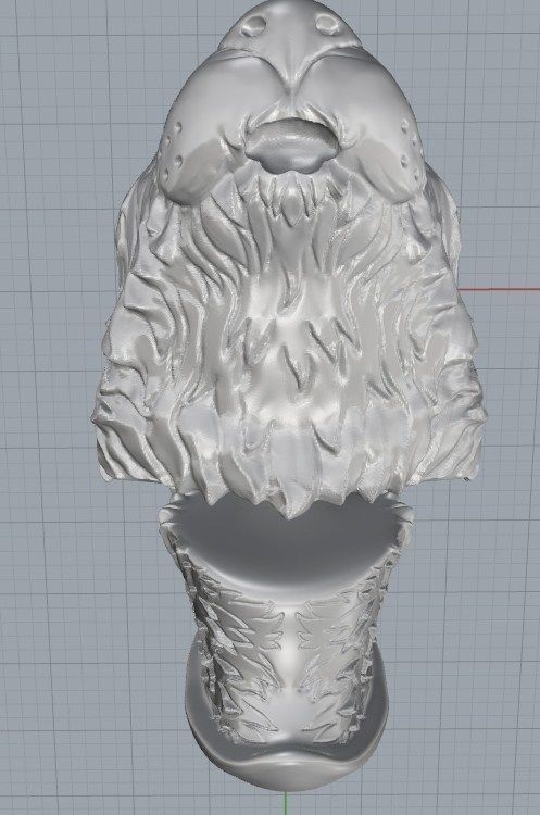  Beaver with knife garda 3D print model_2